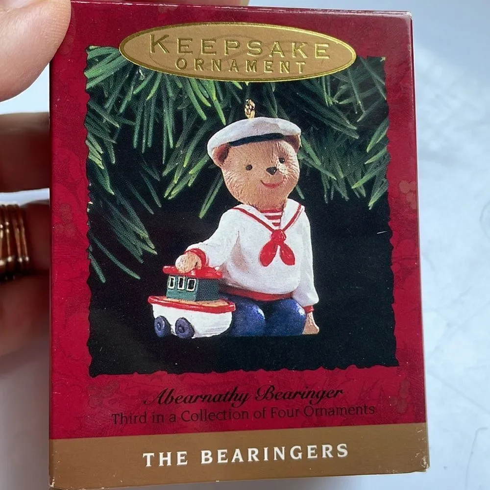 Vtg 1993 Hallmark The Bearingers Abearnathy Bearinger Christmas Ornament‎